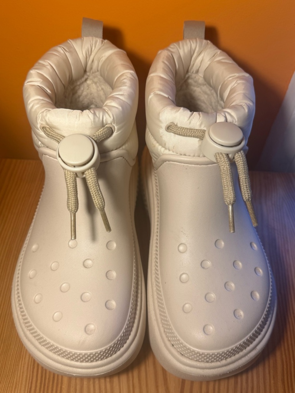 CROCS Cream Women’s Cozy Ankle Booties